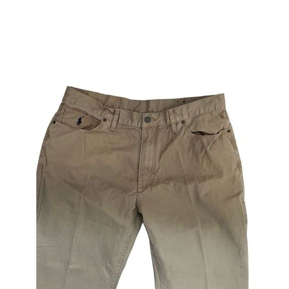 Polo Ralph Lauren 5 pocket chino pants size 38x32 Tan/Khaki - Picture 6 of 8